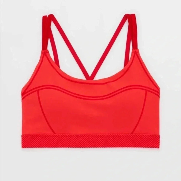 OFFLINE By Aerie Goals Velvet Trim Sports Bra - Picture 3 of 11